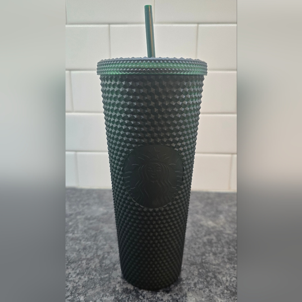 Starbucks Jelly Studded Matte Dark Green Tumbler Cup